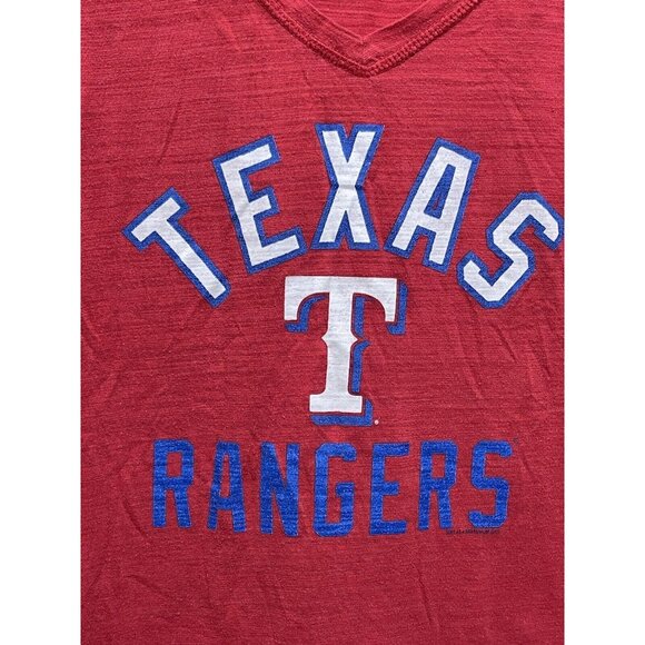 Soft As A Grape • Texas Rangers | V-Neck T-Shirt | Women’s M | MLB Baseball - Picture 2 of 4